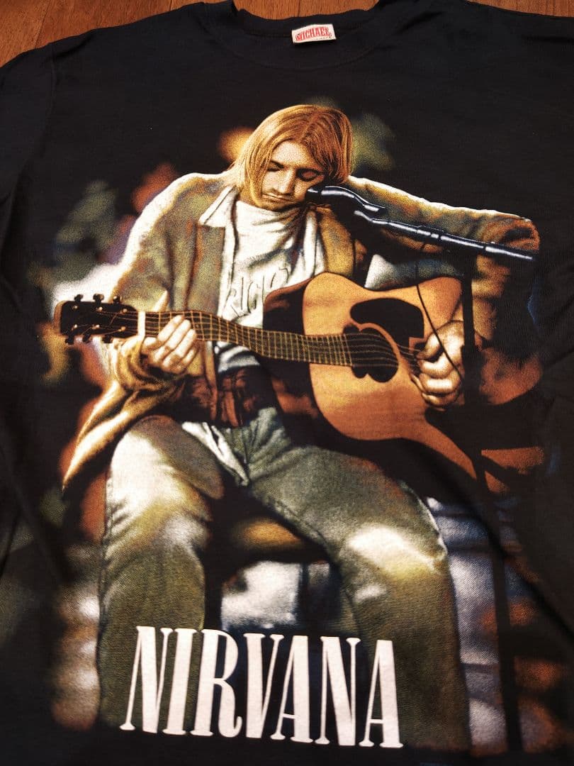 希少 NIRVANA Tシャツ ブラック カートコバーン バンドTシャツ XL