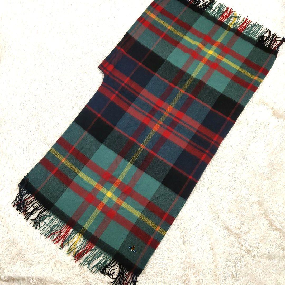 ヴィヴィアンウエストウッド　ワンポイントORB タータンチェック ケープストール