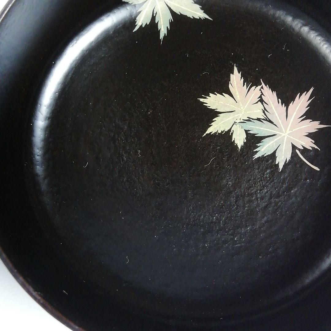 Ｗ７６　棗　『花紅葉』『一閑　雪吹棗』『新井司峰 造』　共箱　茶道具