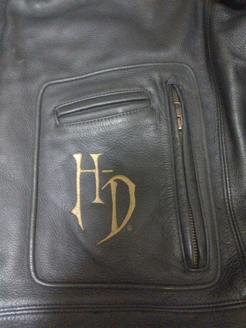 定価11.8万円 ハーレーダビッドソン スカルウィング刺繍 ダブルライダース