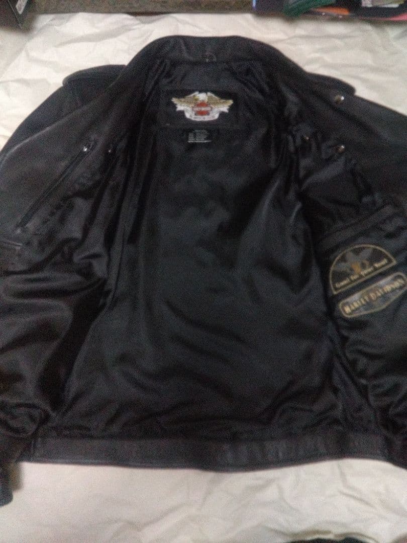 定価11.8万円 ハーレーダビッドソン スカルウィング刺繍 ダブルライダース