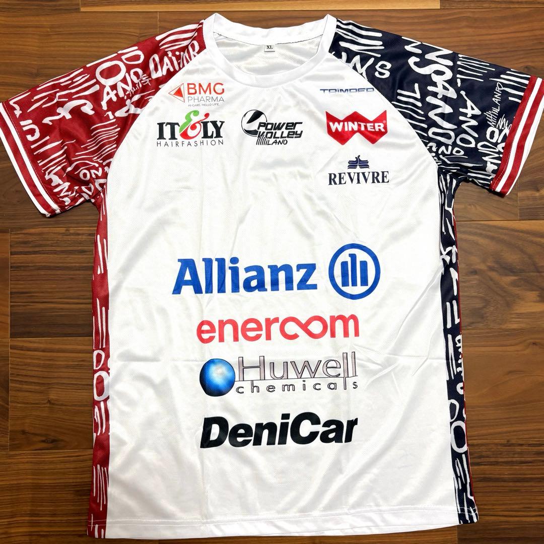 【激レア/新品】セリエA パワーバレー・ミラノ ゲームシャツ 豪華ロゴ入り