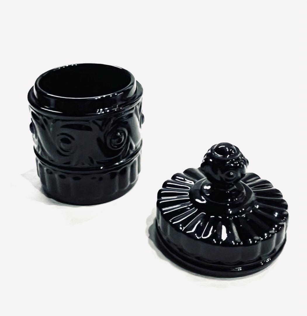 Baccarat バカラ / ※極美品 ブラッククリスタル　ルッセ 蓋物