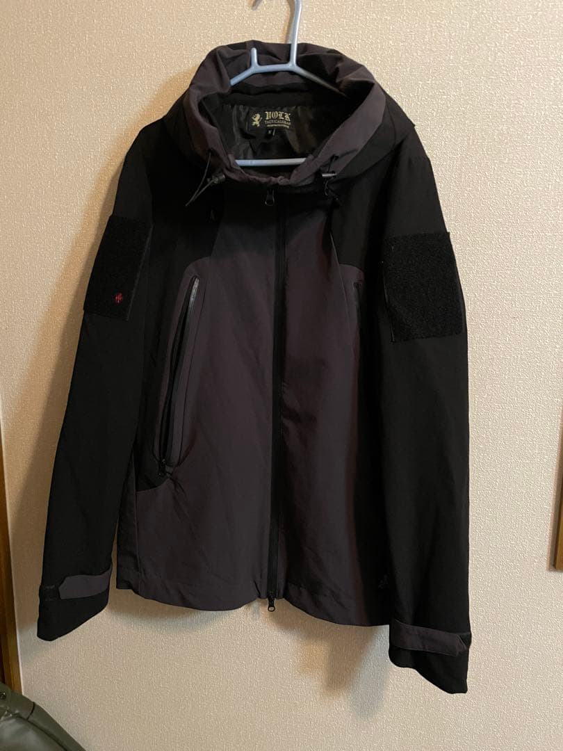 ボルクタクティカルギア　フード付きジャケット L 黒/グレー