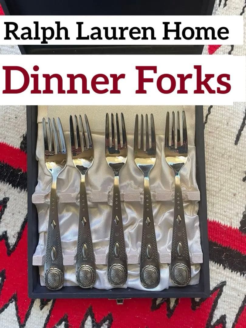 超希少！新品未使用✳︎ラルフローレンホーム✳︎ナバホ✳︎ディナーフォーク✳︎５本箱入り