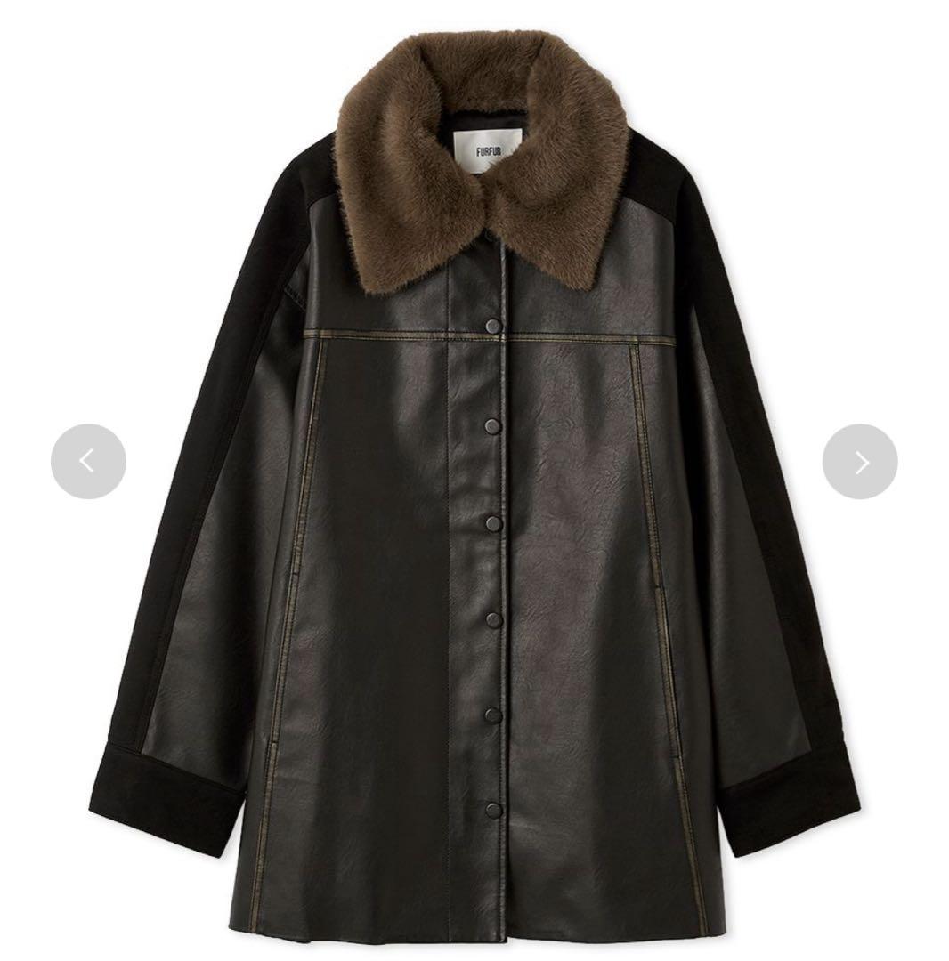 FURFUR 2WAYエコファーカラーシャツコート