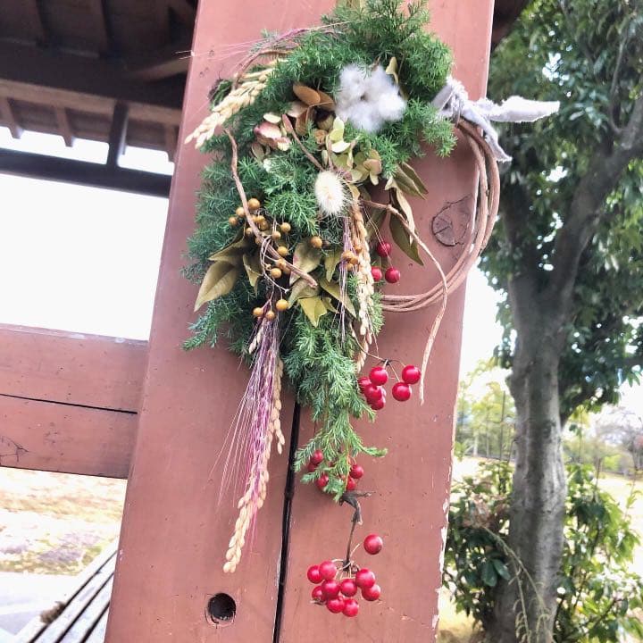 クリスマスお正月節分冬リース