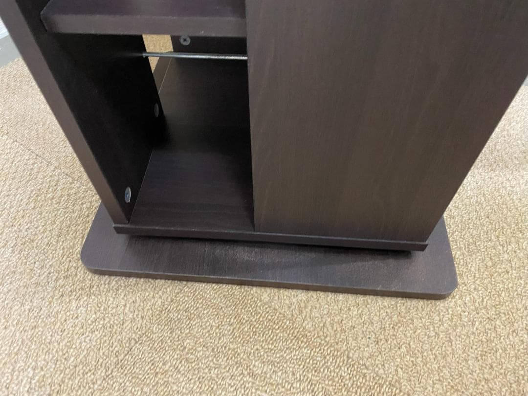 回転本棚 7段 ダークブラウン