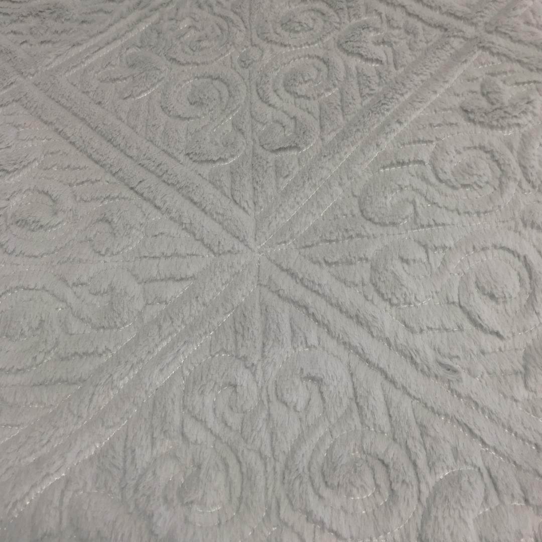 ベッドカバー キルト3点セット エレガント柄 フルサイズ Grey