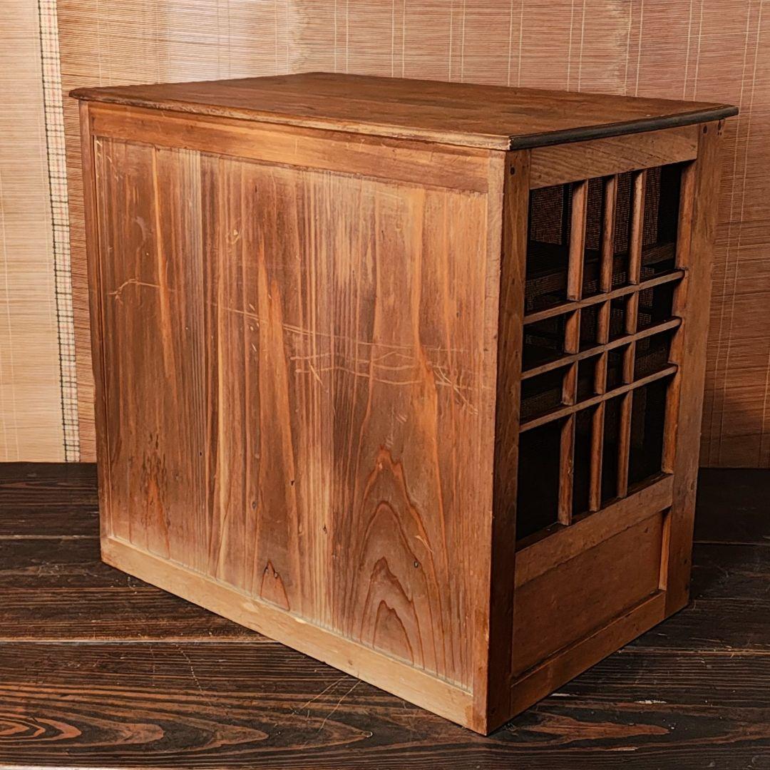 蠅帳　小引き出し2杯　食器棚　調味料棚　昭和レトロ　木箱　古家具