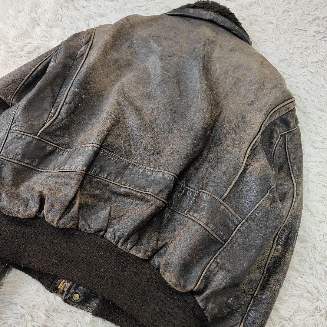 schott　184SM　レザーフライトジャケット　サイズ52　ビックシルエット