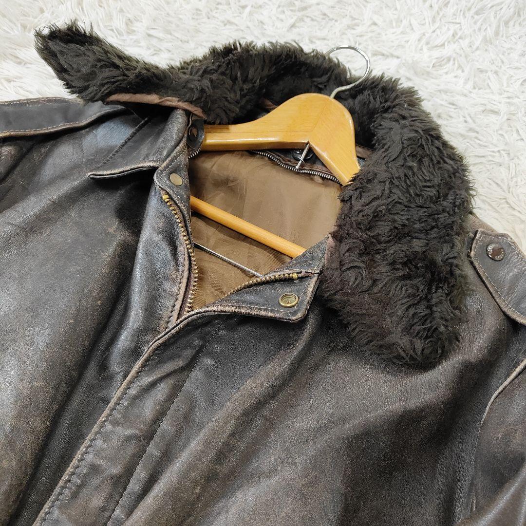 schott　184SM　レザーフライトジャケット　サイズ52　ビックシルエット