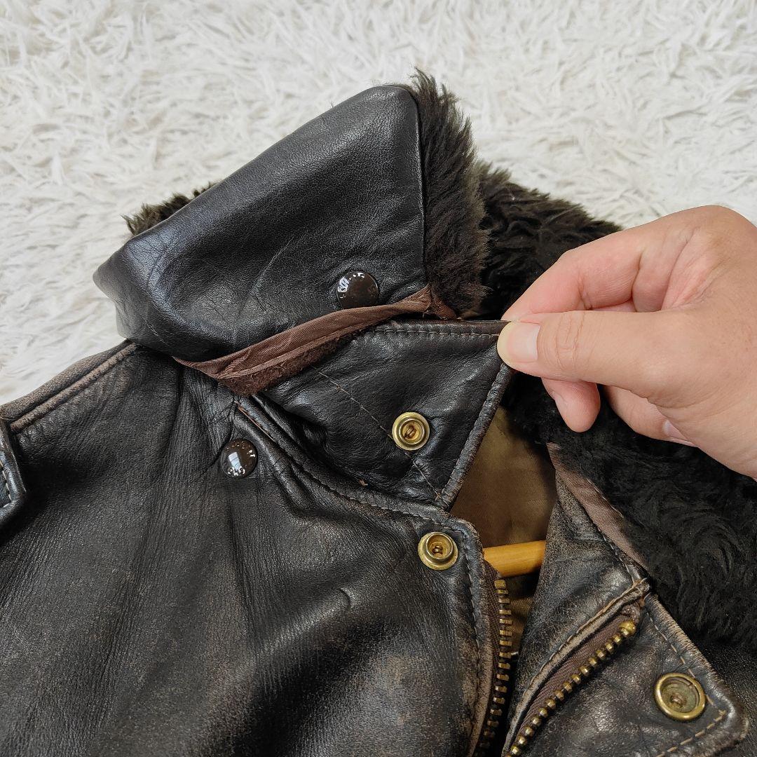 schott　184SM　レザーフライトジャケット　サイズ52　ビックシルエット