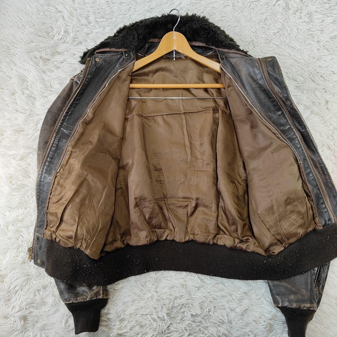 schott　184SM　レザーフライトジャケット　サイズ52　ビックシルエット