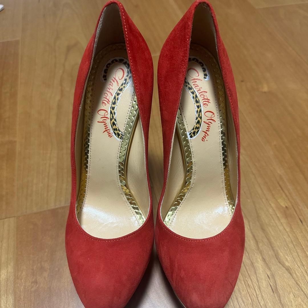 【未使用品】シャルロットオリンピア レッド ハイヒール 36 牛革