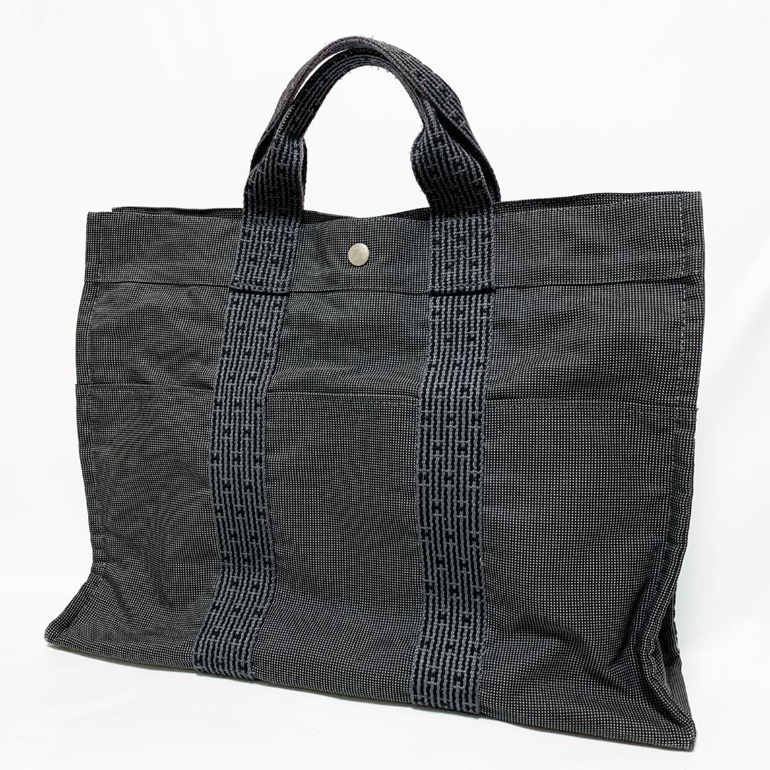 HERMES エルメス エールラインMM トートバッグ グレー