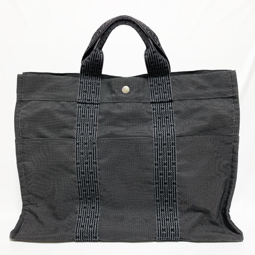 HERMES エルメス エールラインMM トートバッグ グレー
