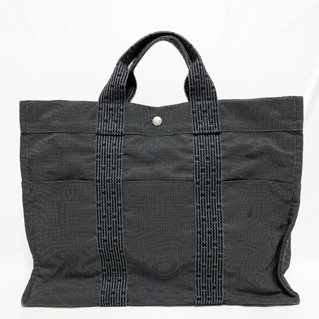 HERMES エルメス エールラインMM トートバッグ グレー