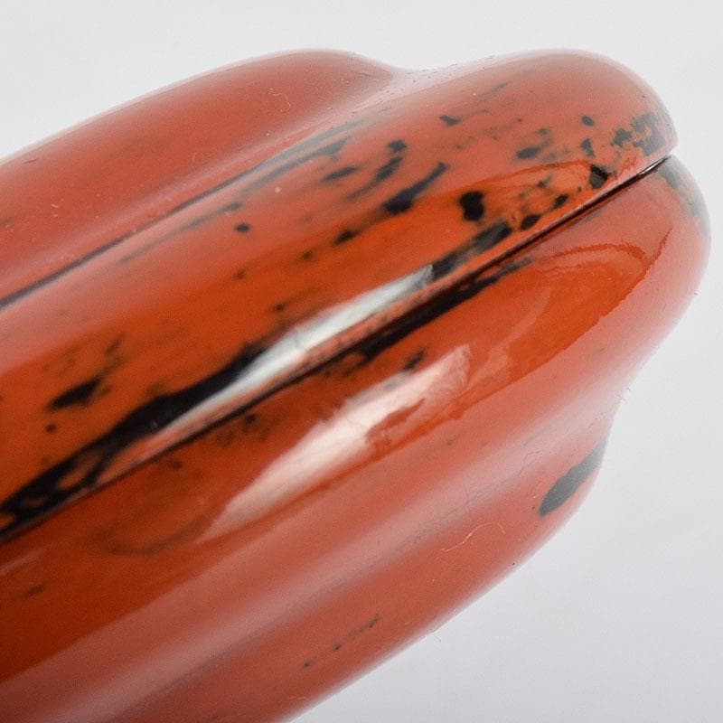 茶道具　根来塗　時代根来　香合　大徳寺大綱和尚極め書　V　R9259