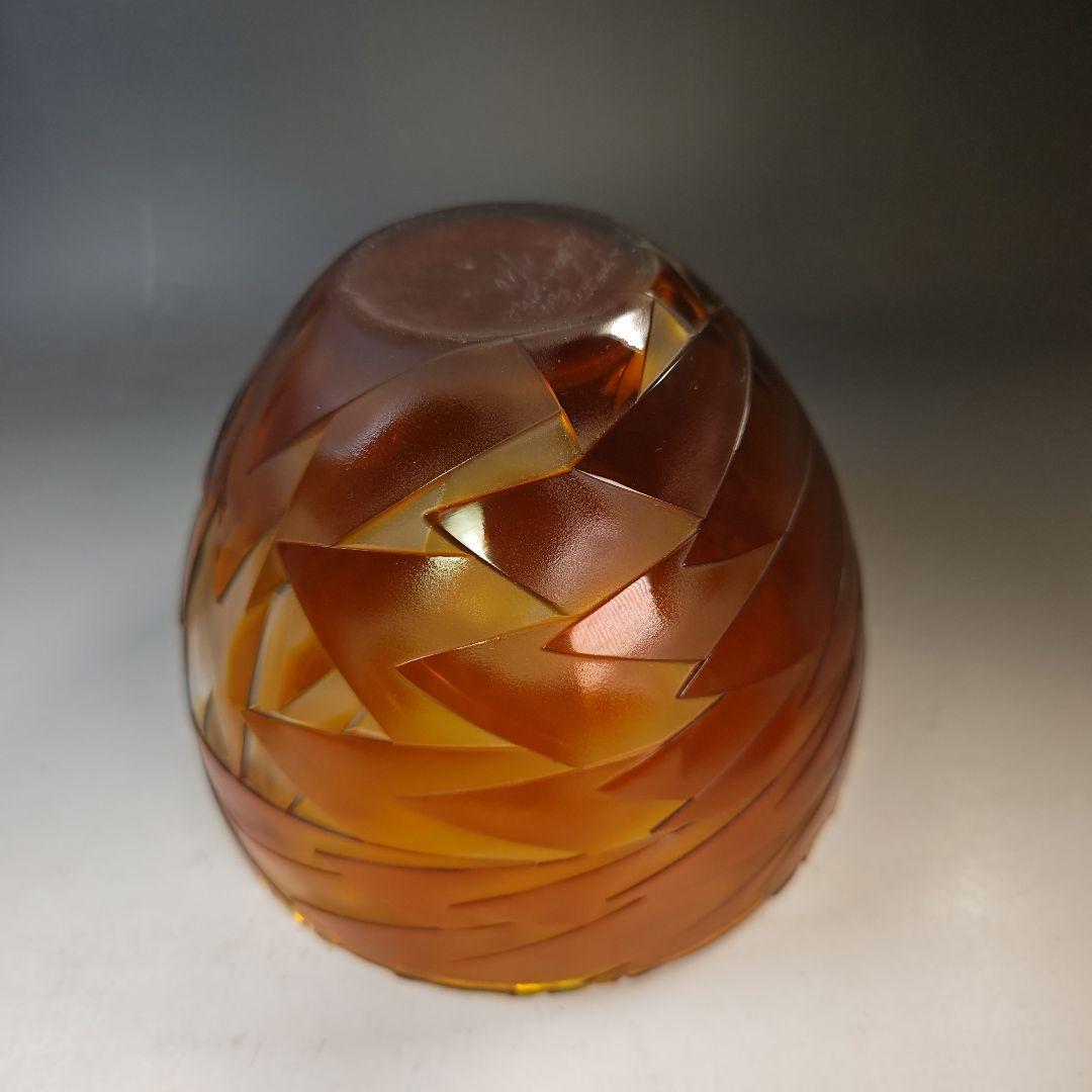 イ951 水指『硝子　ガラス　作家物　鳥文切子　水指　替蓋付』茶道具