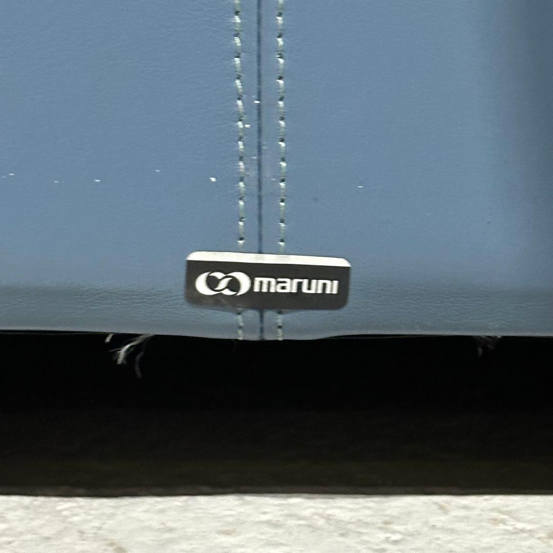 maruni／マルニ 本革1人掛ソファ｜ブルーグレー｜本革＆ボリュームクッション