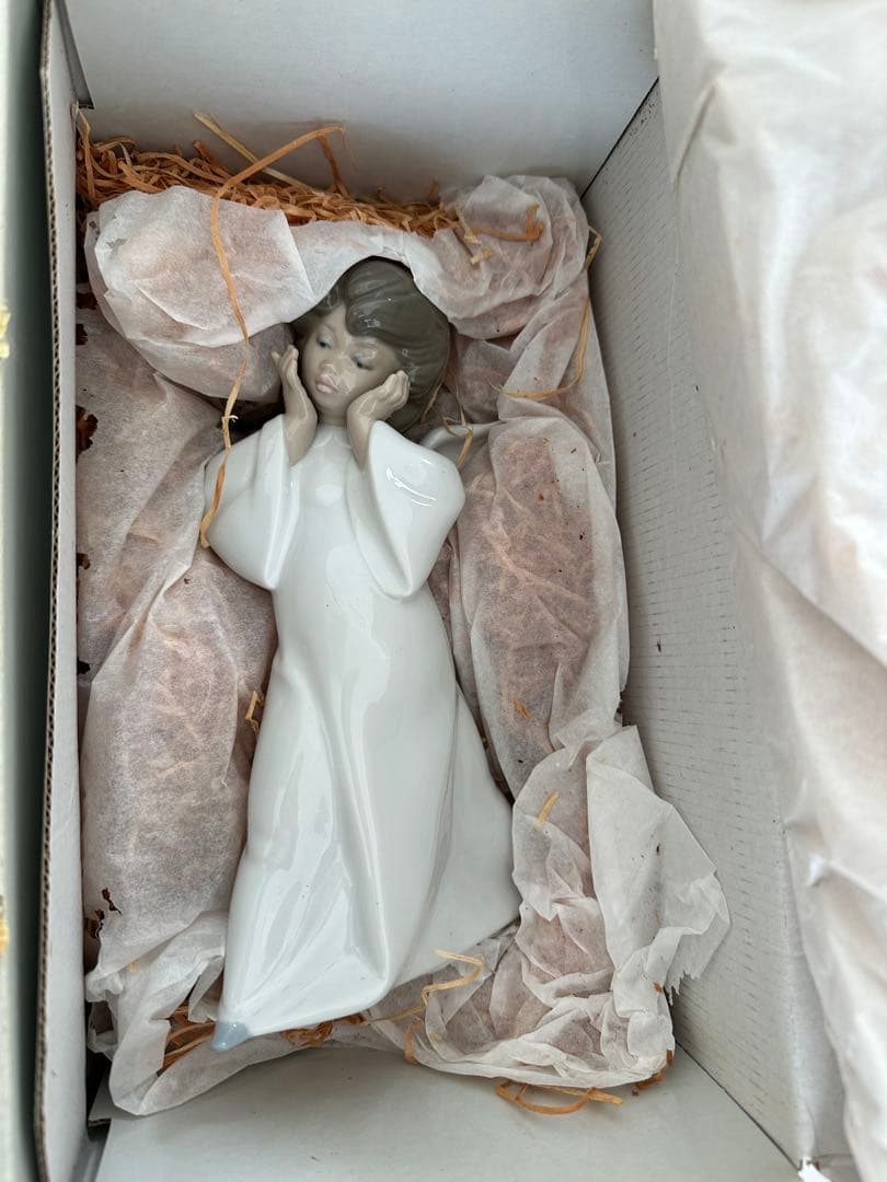 ⑤4959 Lladro リヤドロ 天使の考え事 天使 天使の考えごと