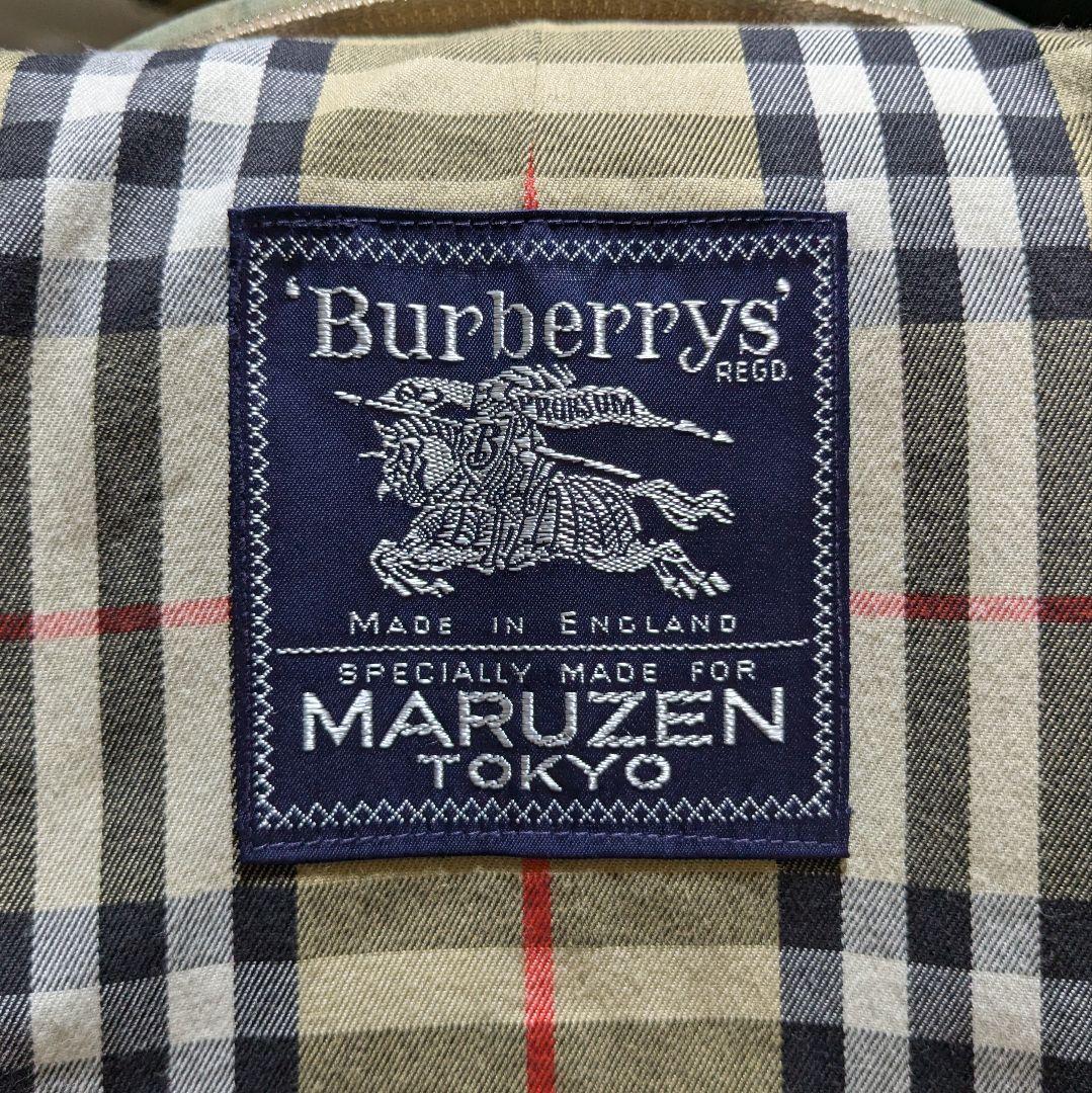 美品 英国製 80s バーバリー ステンカラーコート メンズ 玉虫 丸善 86B