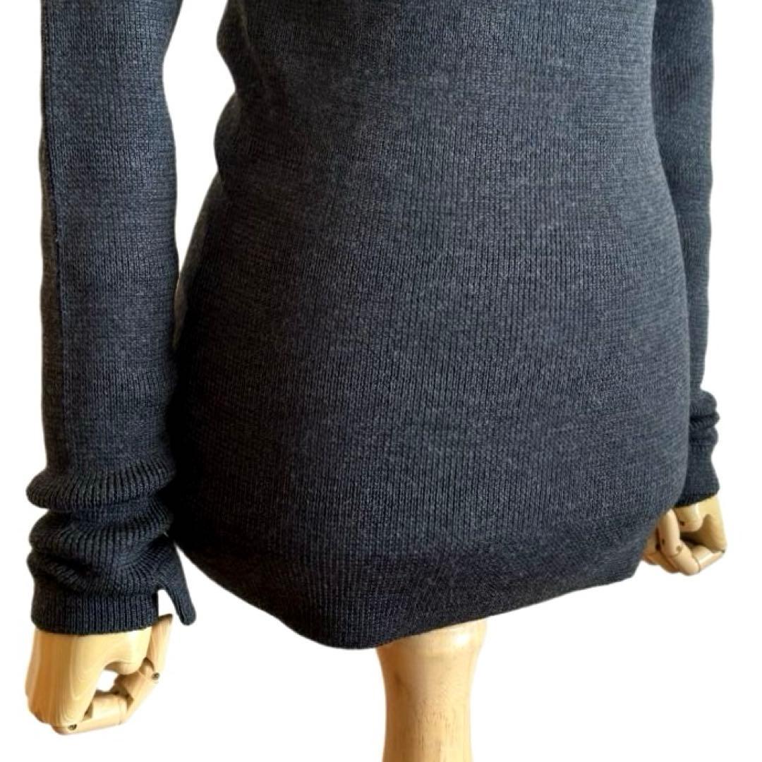 【LIMI feu】 ストレッチモンキーセーター ウール素材 グレー