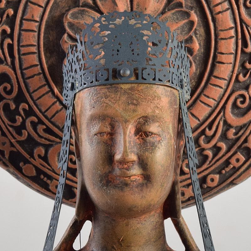 仏教美術　樹脂製　レプリカ　百済観音　仏像　置物　高さ約36㎝　M　R7660B