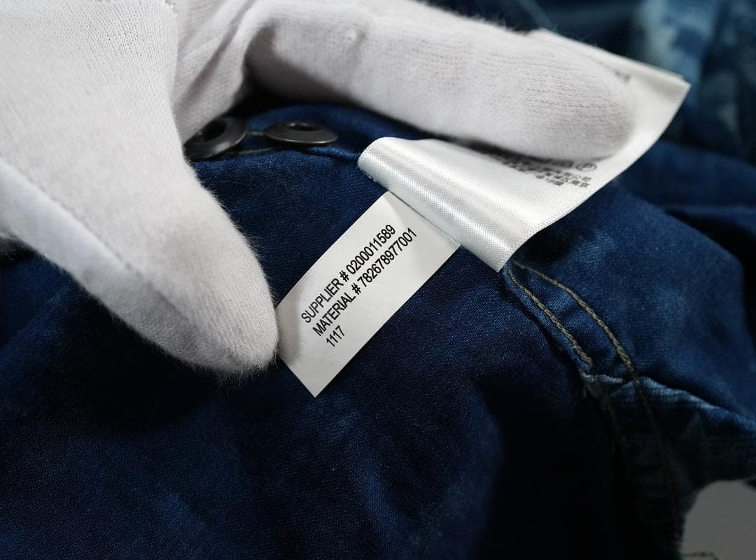 RRL 本藍染め インディゴ コットン サテン ワークシャツ ダブルアールエル