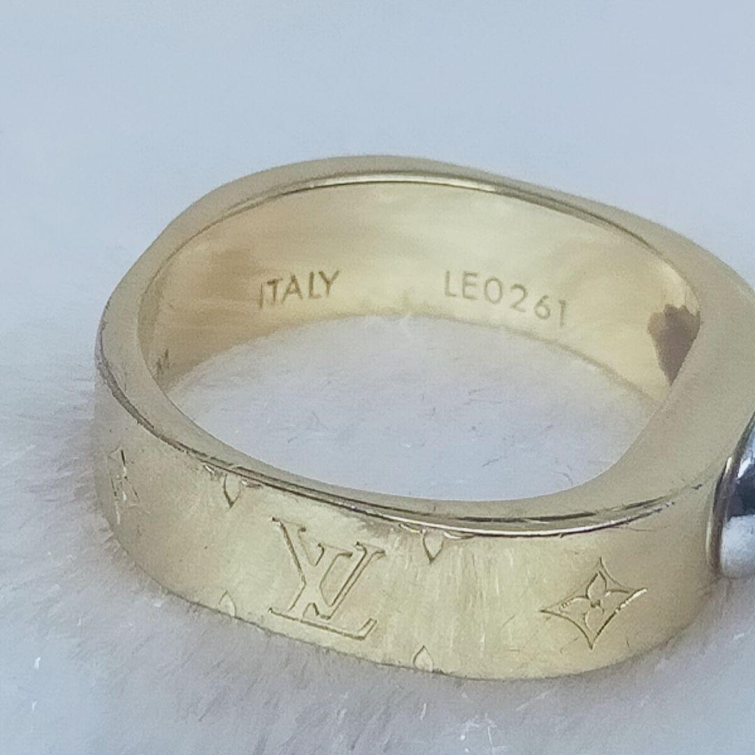 ルイヴィトン LOUIS VUITTONバーグ ナノグラム リング M00210