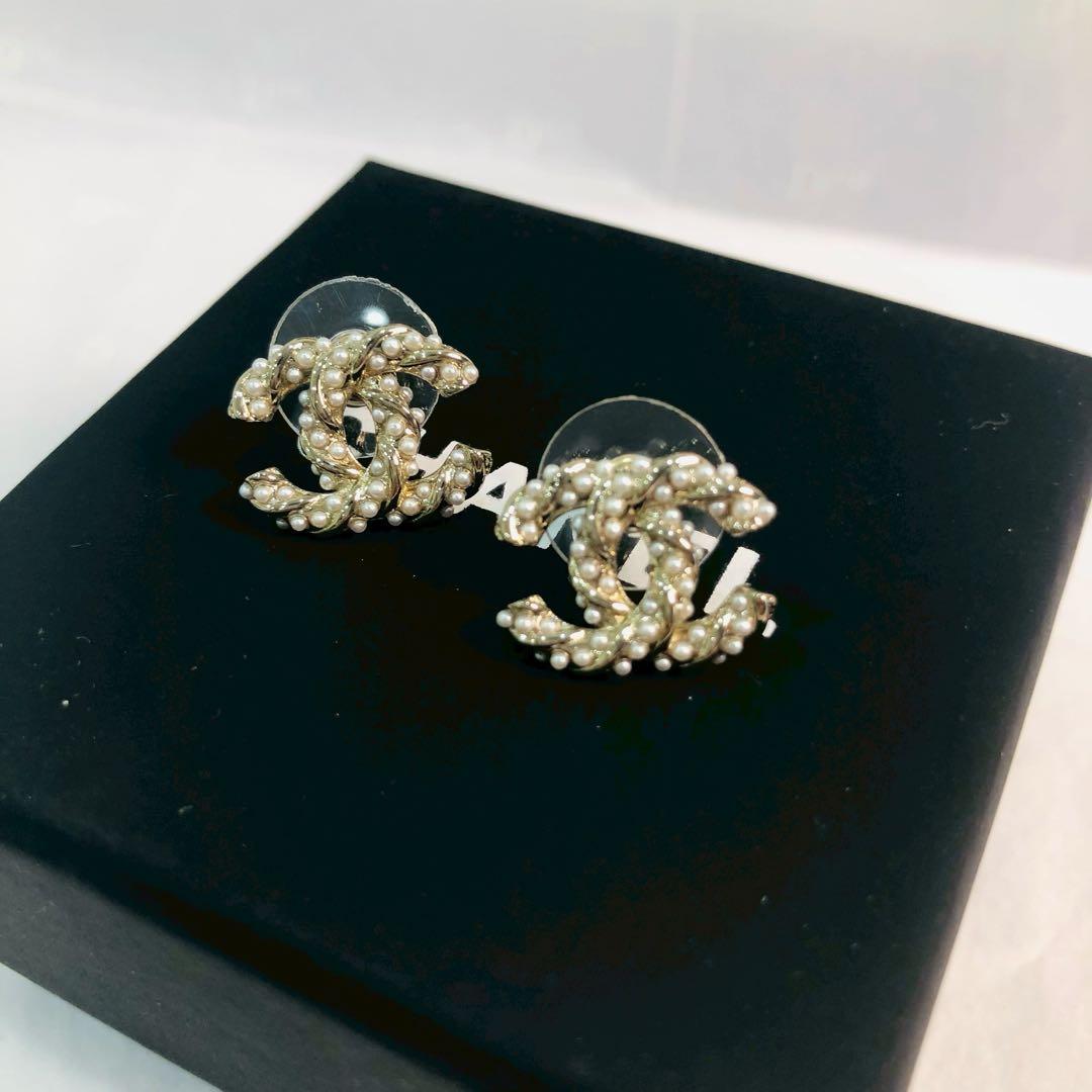 ♡CHANEL ココマーク パール装飾 ピアス ゴールドトーン♡