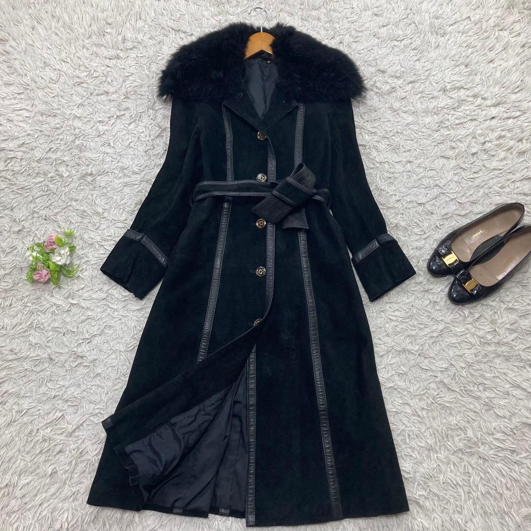 90s ヴィンテージ Max Mara マックスマーラ 牛革 レザーコート