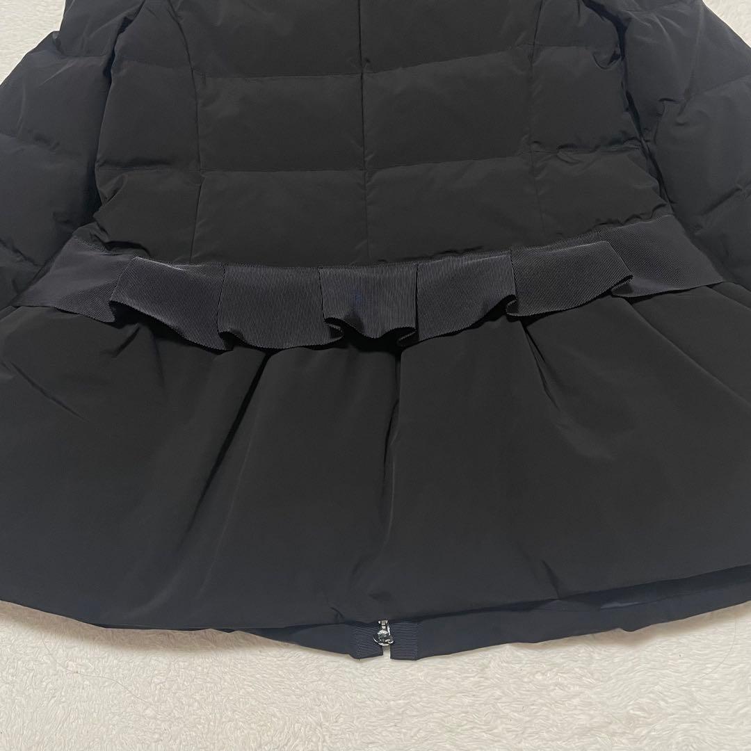 M'S GRACYエムズグレイシー グログランリボン付きダウンコート ブラック