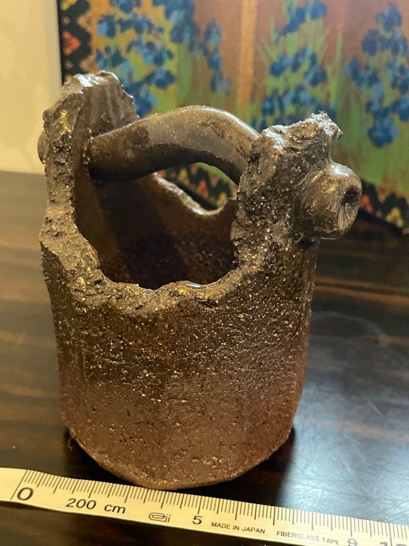 美品　作家物　備前焼　花瓶　一輪挿し　陶器製 手作り陶器　花器5点セット