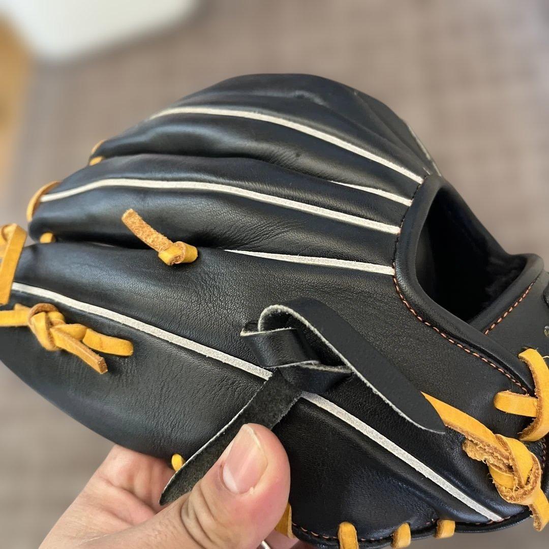 ハイゴールド 軟式グローブ 黒/黄色