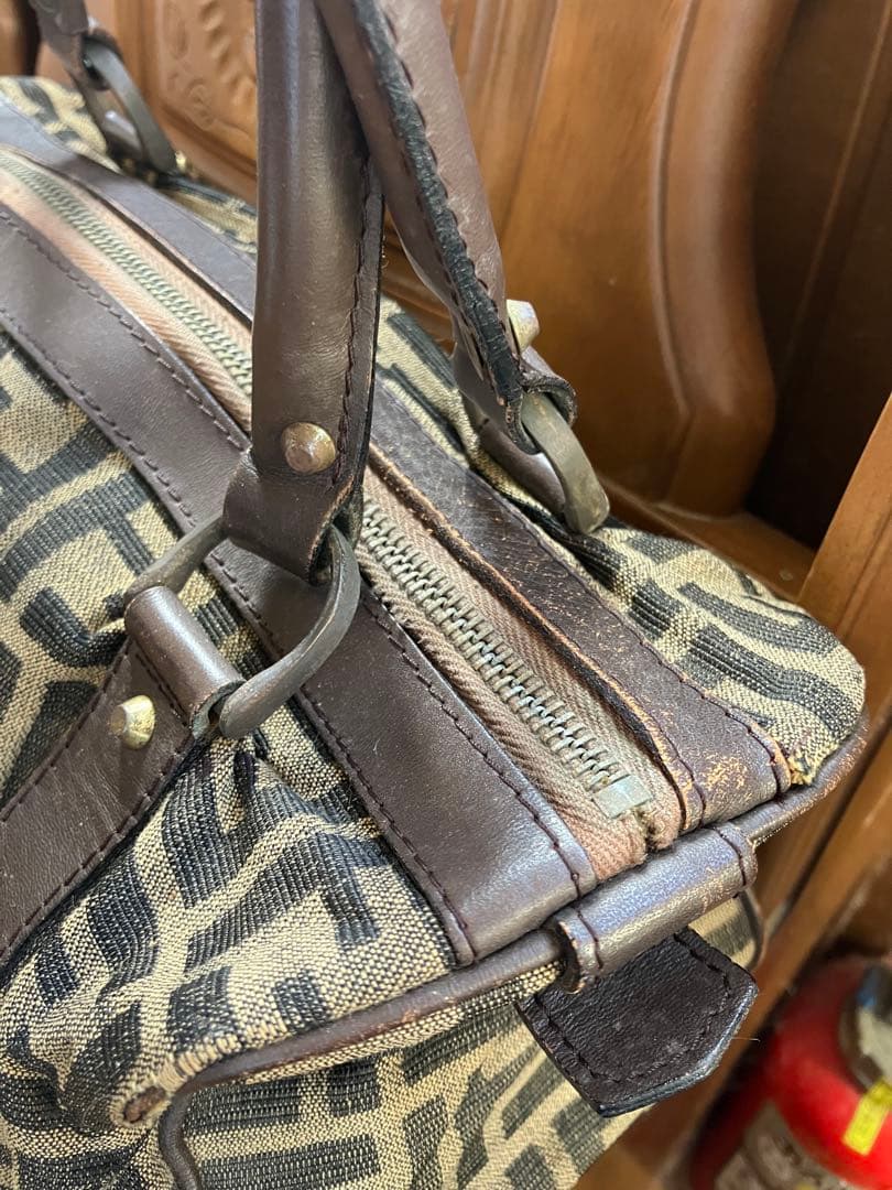 Fendi ミニボストンバッグ キャンバス・ズッカ