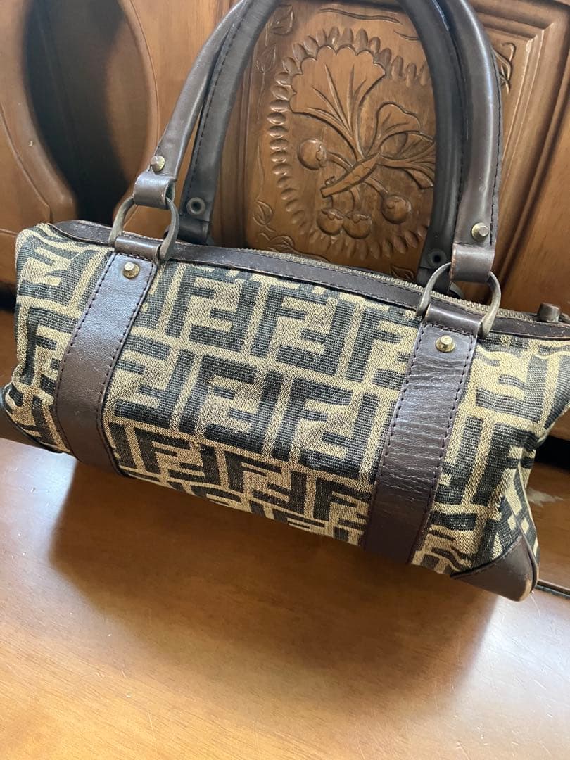 Fendi ミニボストンバッグ キャンバス・ズッカ