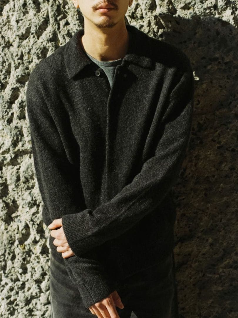 トップス LIDNM ALPACA KNIT SHIRT CARDIGAN S