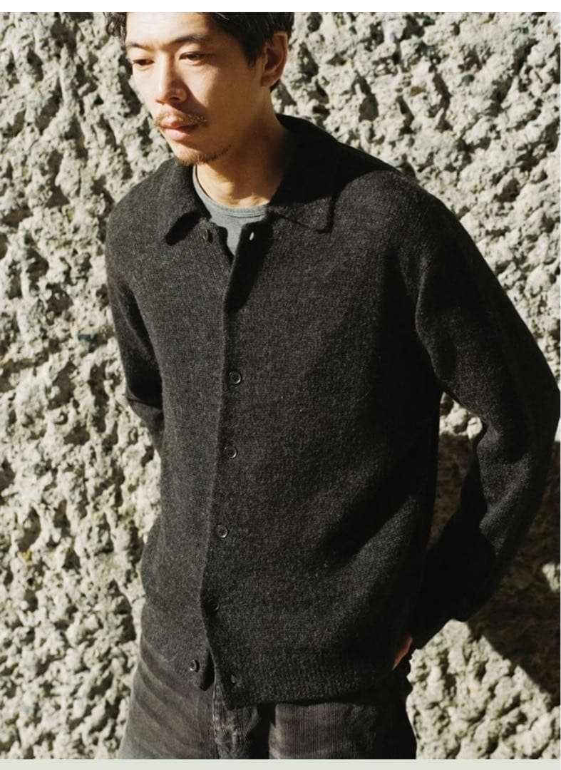 トップス LIDNM ALPACA KNIT SHIRT CARDIGAN S