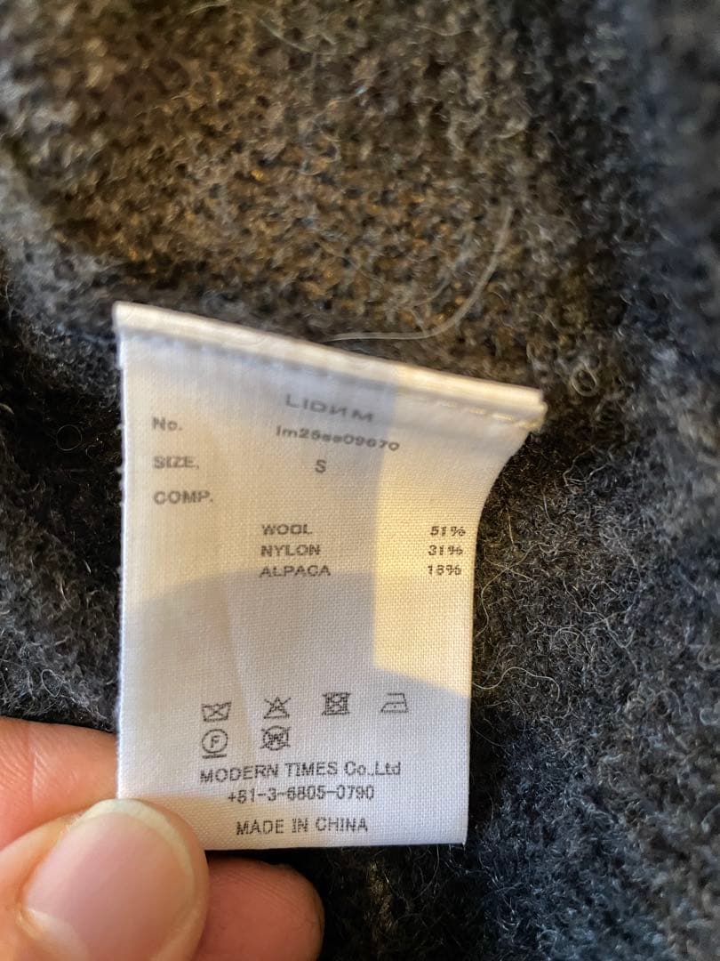 トップス LIDNM ALPACA KNIT SHIRT CARDIGAN S