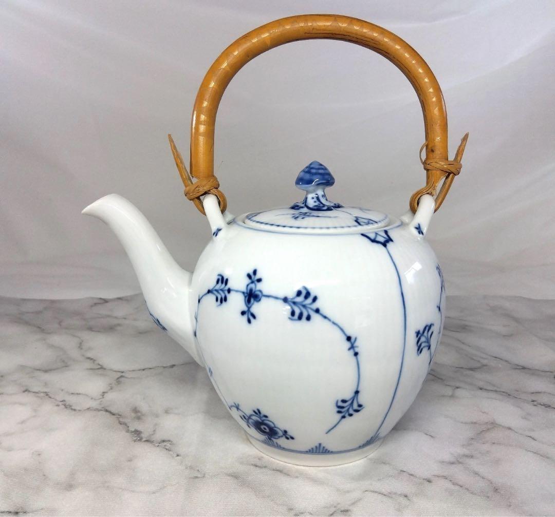 ロイヤルコペンハーゲン ブルーフルーテッドハーフレース 急須