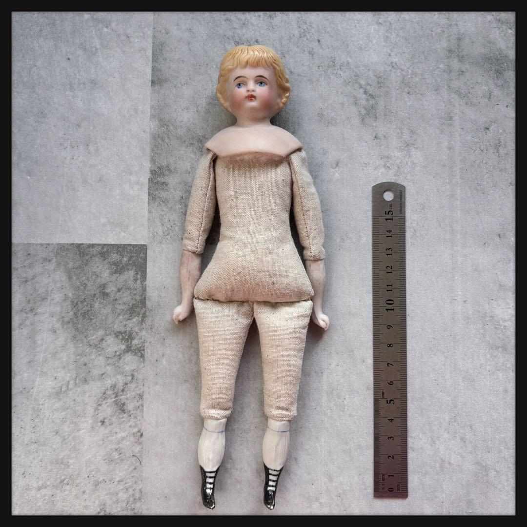 アンティーク　ブロンド　パリアンドール ビスクドール　チャイナヘッドドール