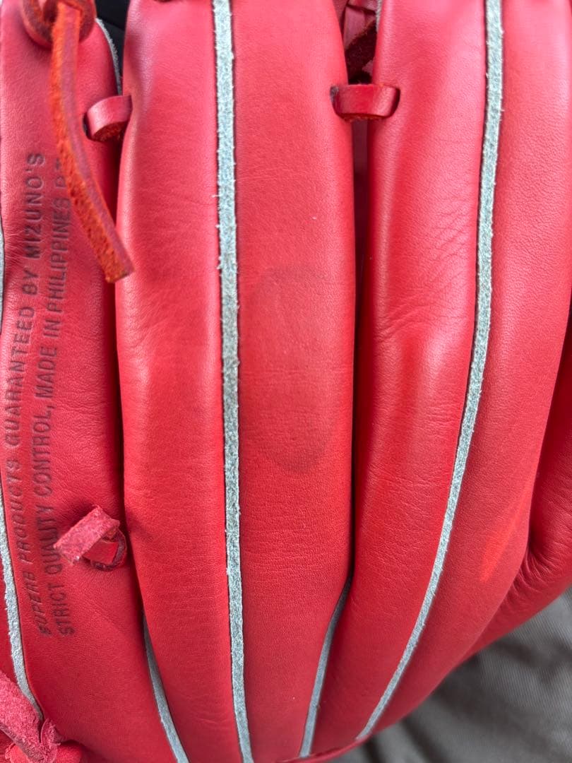 Mizuno Buw League 軟式グローブ 赤　レッド