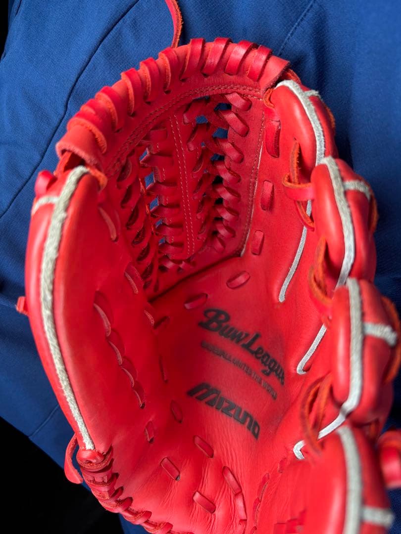 Mizuno Buw League 軟式グローブ 赤　レッド