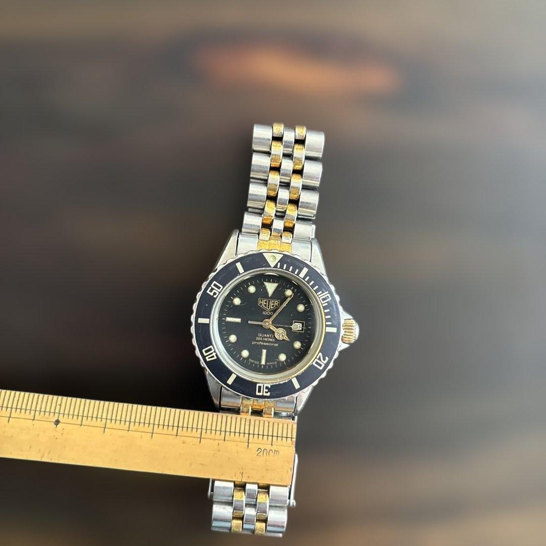 正規品ですがジャンク扱いにて‼️ ホイヤー黒文字盤