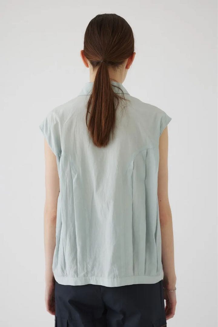 etretokyo エトレトウキョウ パネルギャザーシャツ green 新品未使