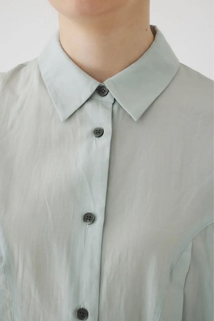 etretokyo エトレトウキョウ パネルギャザーシャツ green 新品未使