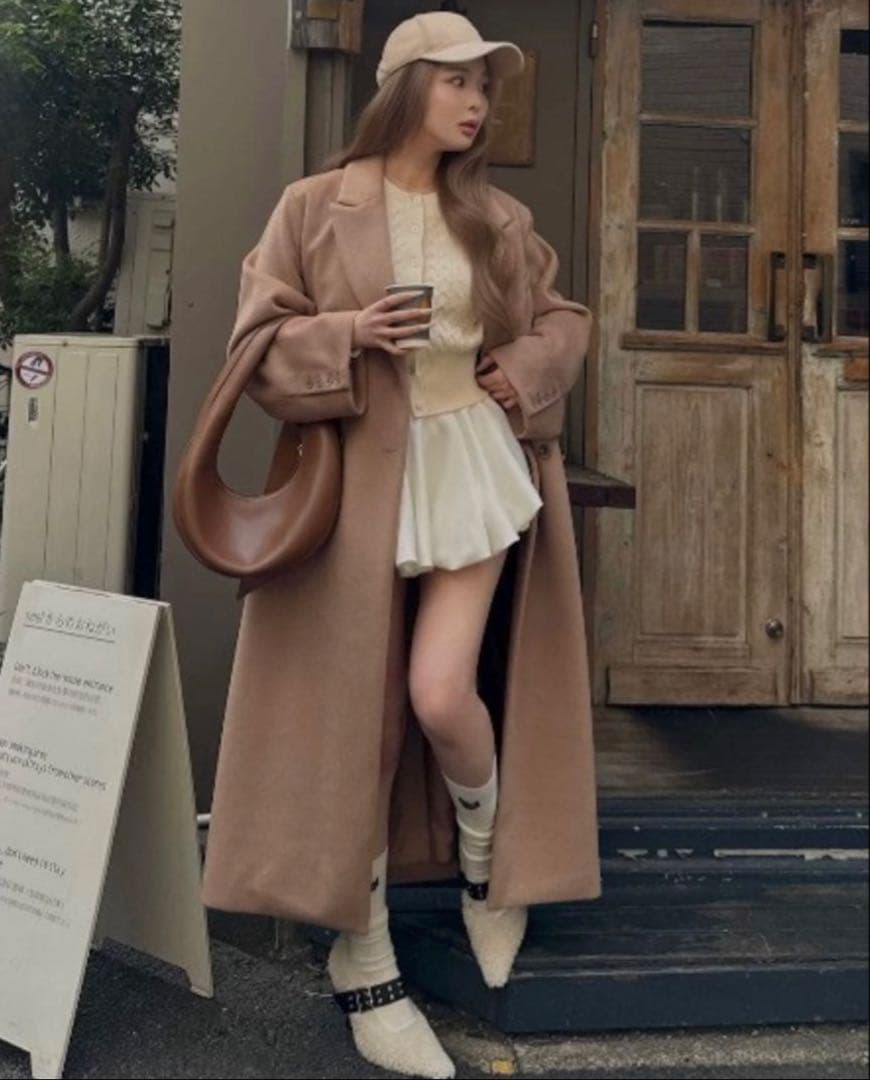 Darichダーリッチ　ダブルロングチェスターコート　キャメル FL