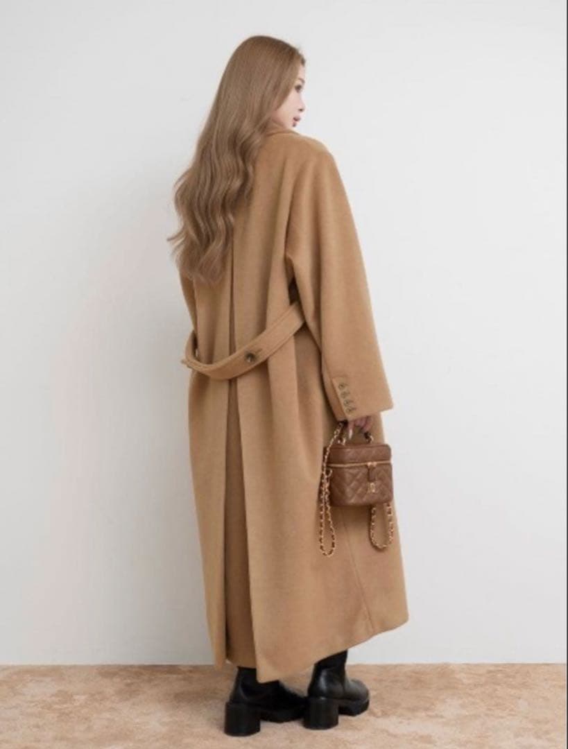 Darichダーリッチ　ダブルロングチェスターコート　キャメル FL